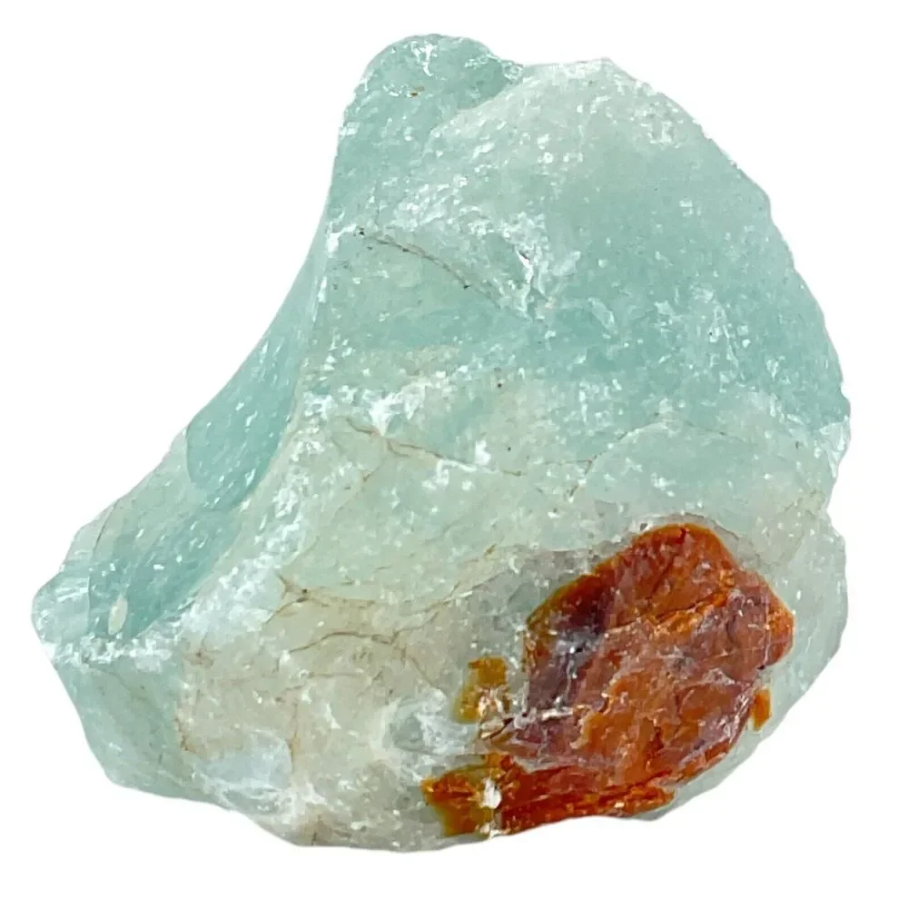 Pale Blue‎ Crackle Art Glass Cullet Glowing Manganese Slag Glass #4GX225